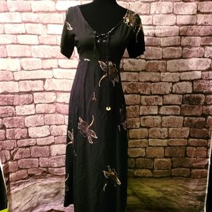 BALI import boho goth hippie maxi dress